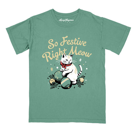 So Festive Right Meow Comfort Colors Tee