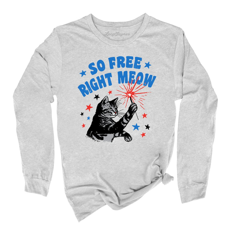 So Free Right Meow - Athletic Heather - Full Front
