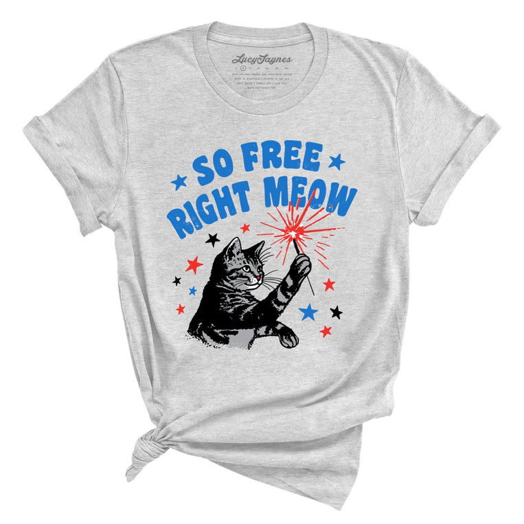 So Free Right Meow - Athletic Heather - Full Front