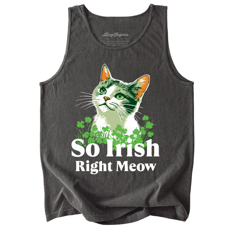 So Irish Right Meow Comfort Colors Graphic Tank Top
