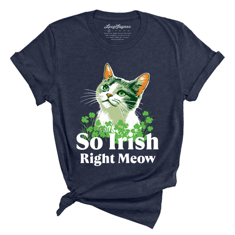 So Irish Right Meow - Heather Midnight Navy - Full Front