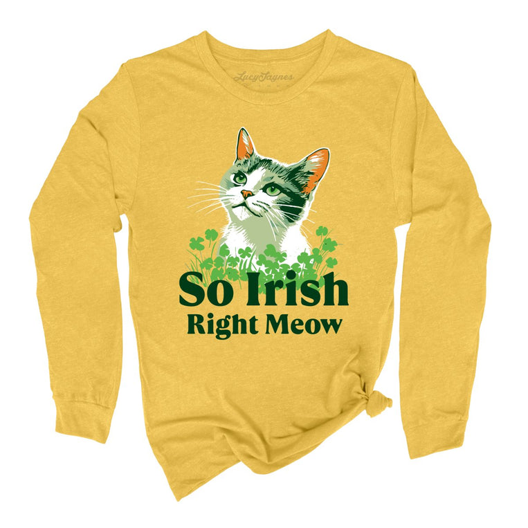 So Irish Right Meow - Heather Yellow Gold - Full Front
