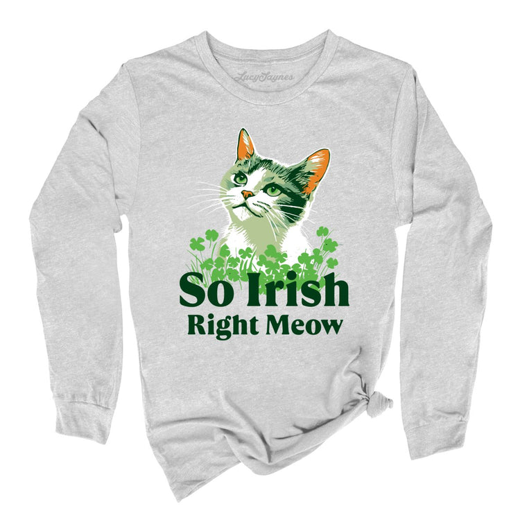 So Irish Right Meow - Athletic Heather - Full Front