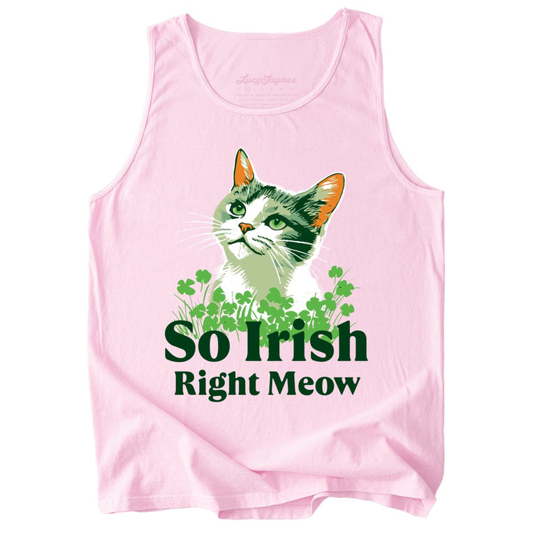 So Irish Right Meow Comfort Colors Graphic Tank Top - Blossom