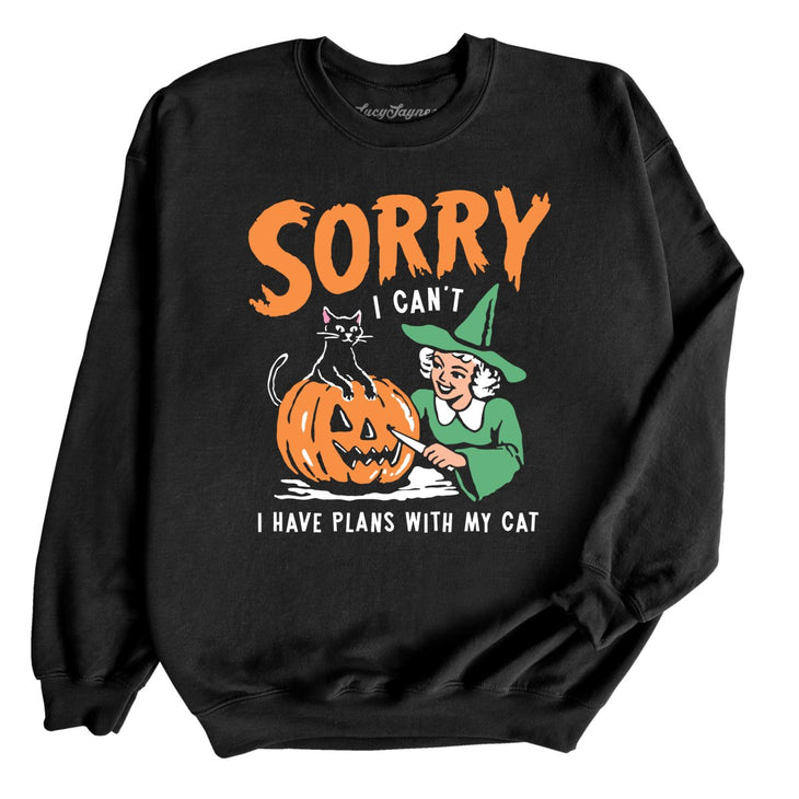 Sorry I Can't I Have Plans With My Cat Sweatshirt