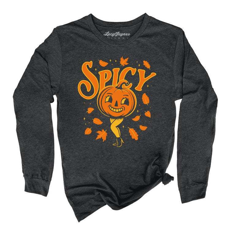 Spicy Pumpkin - Dark Grey Heather - Full Front