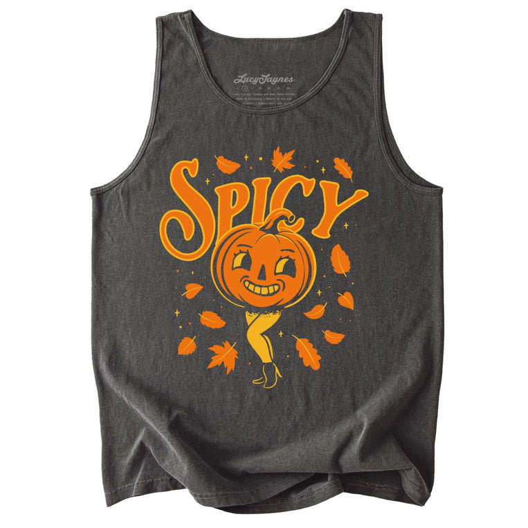 Spicy Pumpkin Comfort Colors Graphic Tank Top - Pepper