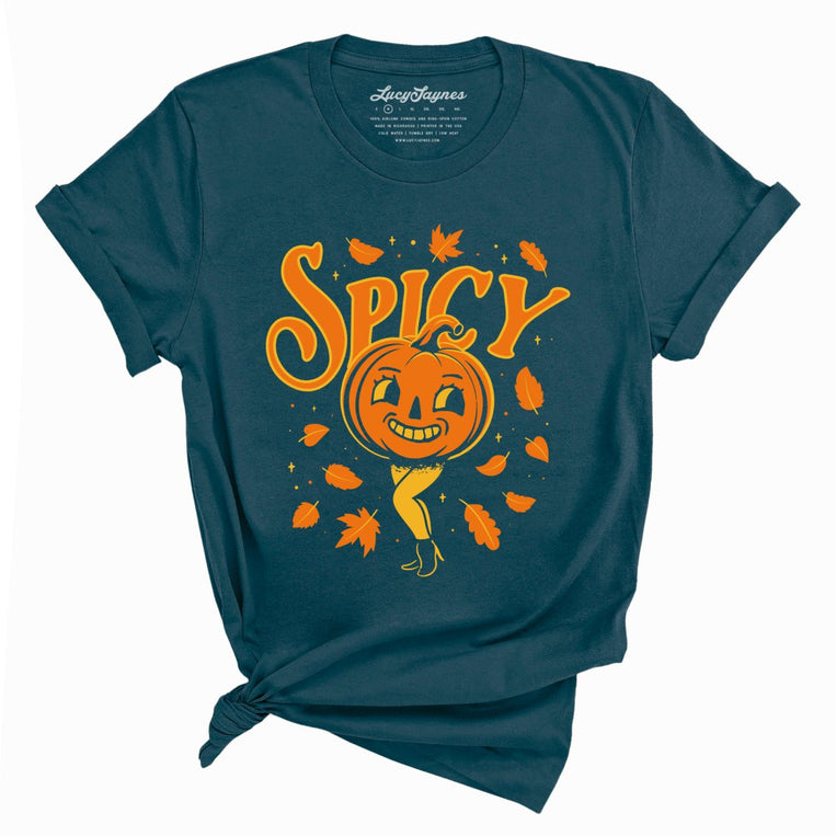 Spicy Pumpkin - Deep Teal - Full Front