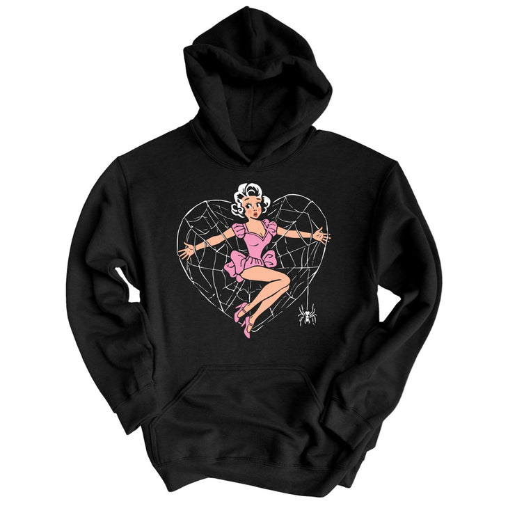 Spider Web Heart Pinup Hoodie