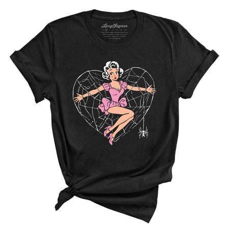 Spider Web Heart Pinup Tee