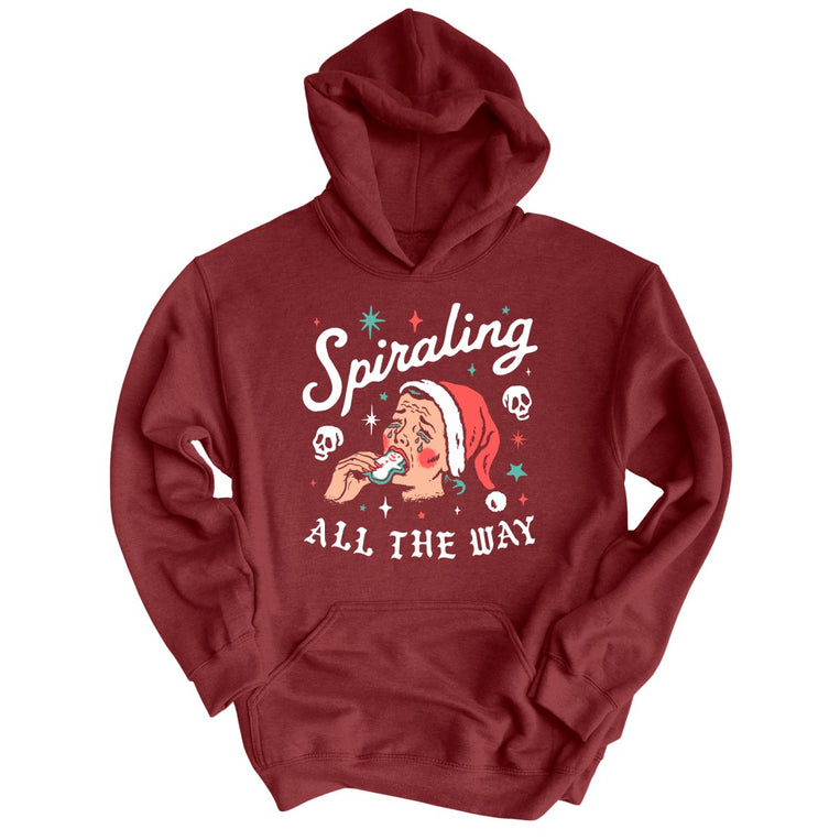 Spiraling All The Way - Maroon - Unisex Hoodie