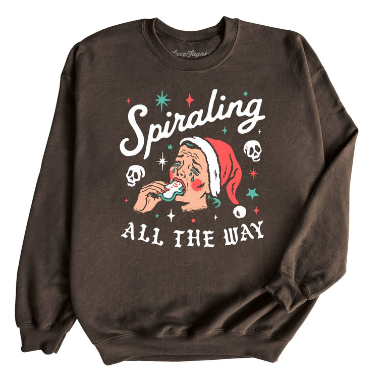 Spiraling All The Way - Dark Chocolate - Unisex Sweatshirt