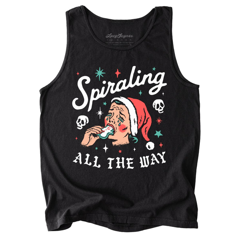 Spiraling All The Way - Black - Tank Top