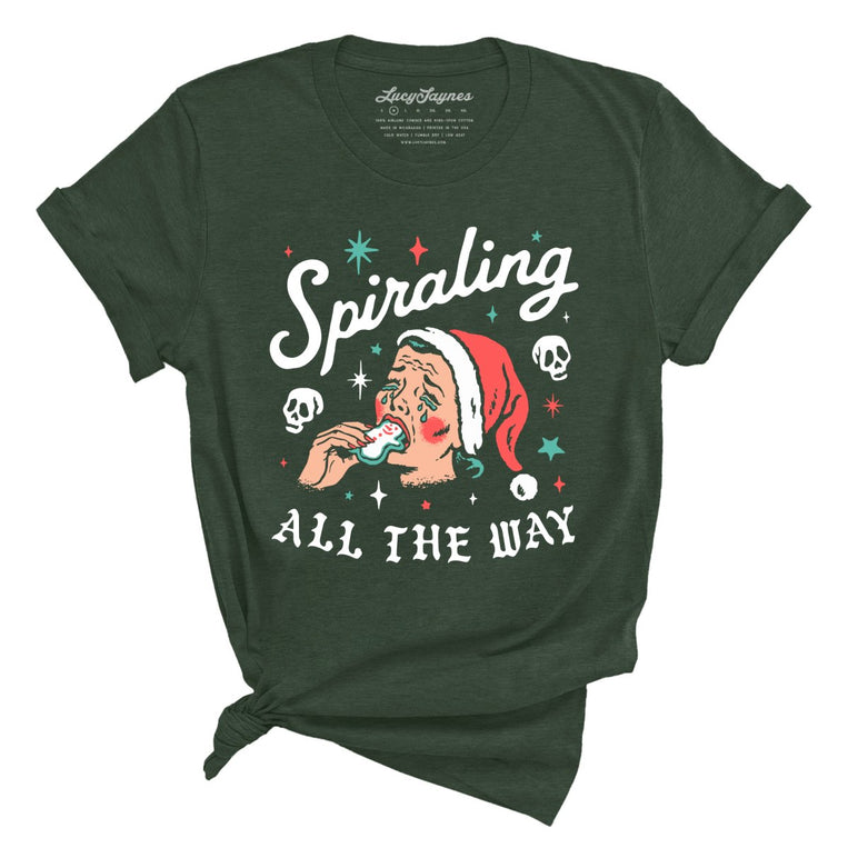 Spiraling All The Way - Heather Forest - Unisex T-Shirt