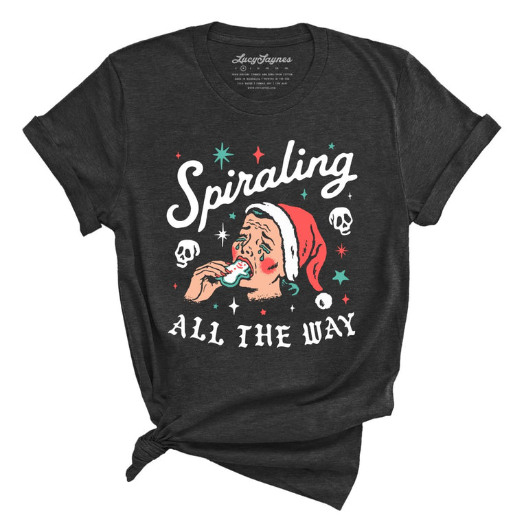 Spiraling All The Way - Dark Grey Heather - Unisex T-Shirt
