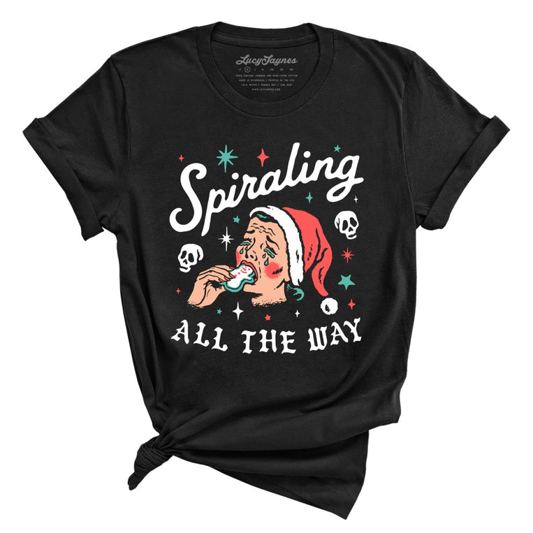 Spiraling All The Way - Black - Unisex T-Shirt