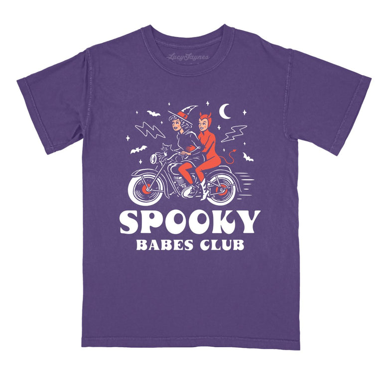 Spooky Babes Club - Grape - Comfort Colors Tee