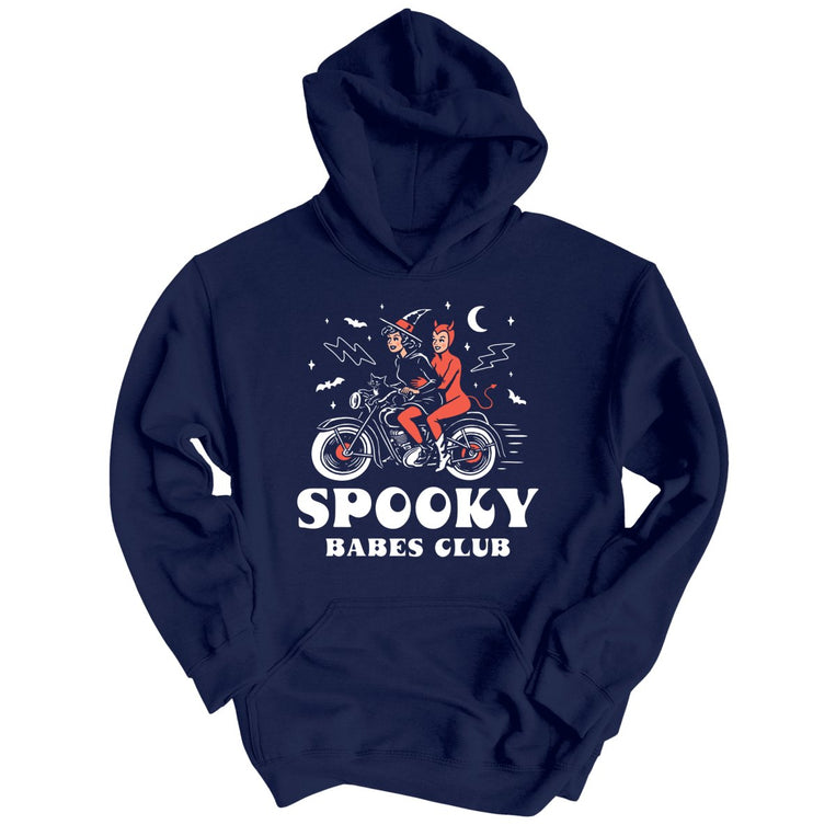 Spooky Babes Club - Navy - Unisex Hoodie