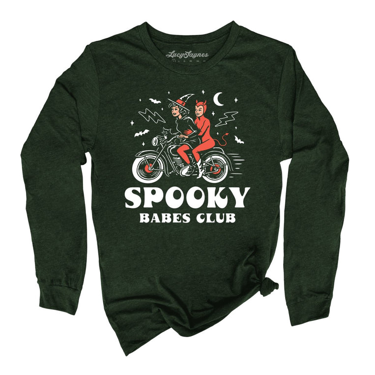 Spooky Babes Club - Heather Forest - Unisex Long Sleeve T-Shirt