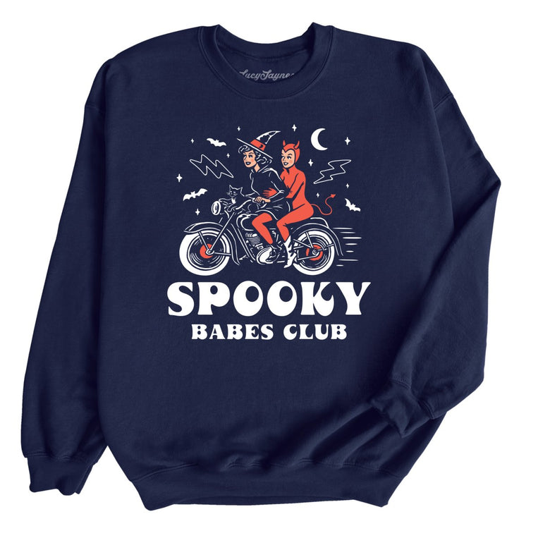 Spooky Babes Club - Navy - Unisex Sweatshirt