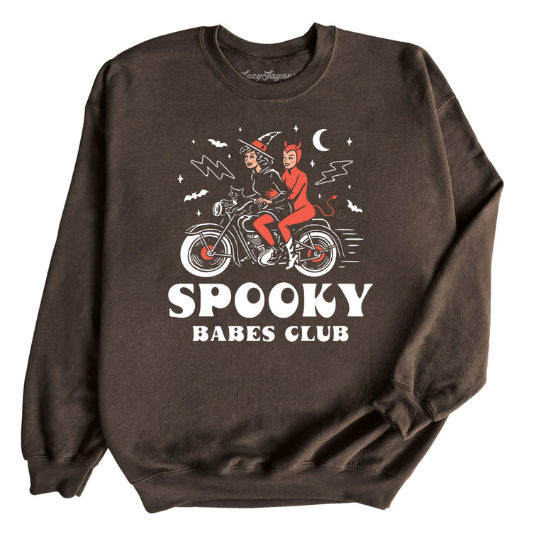 Spooky Babes Club - Dark Chocolate - Unisex Sweatshirt