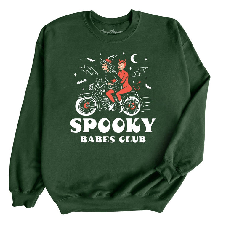 Spooky Babes Club - Forest Green - Unisex Sweatshirt
