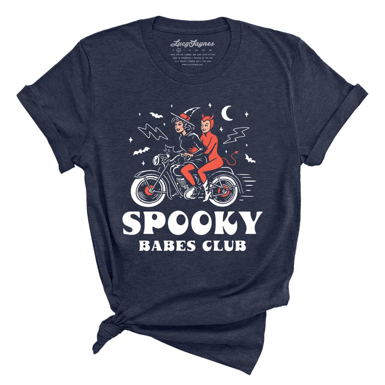 Spooky Babes Club - Heather Midnight Navy - Unisex T-Shirt