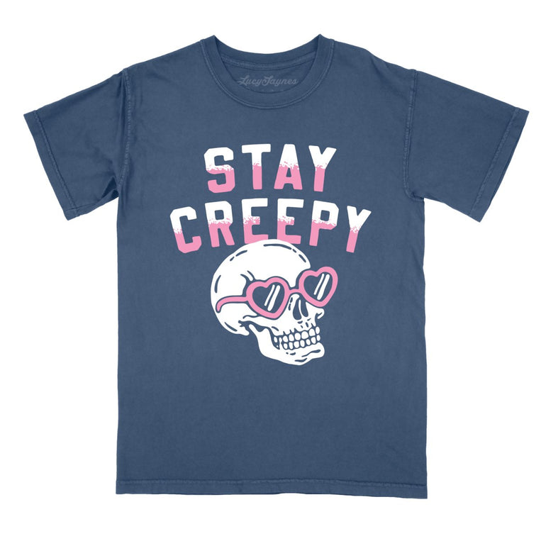 Stay Creepy - Denim - Comfort Colors Tee