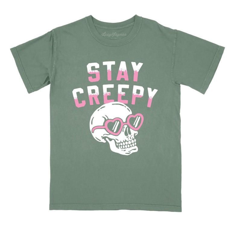 Stay Creepy - Moss - Comfort Colors Tee