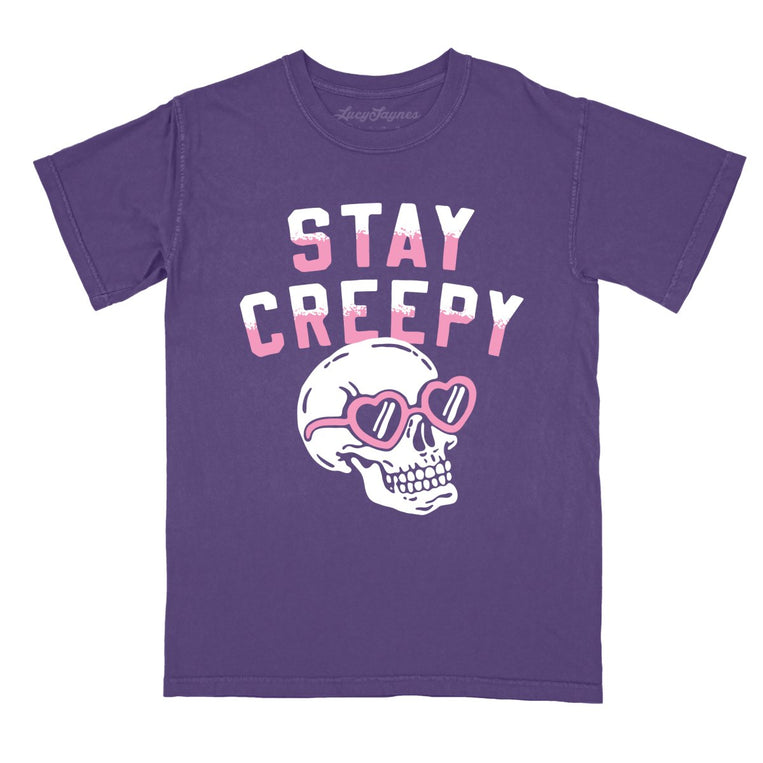 Stay Creepy - Grape - Comfort Colors Tee