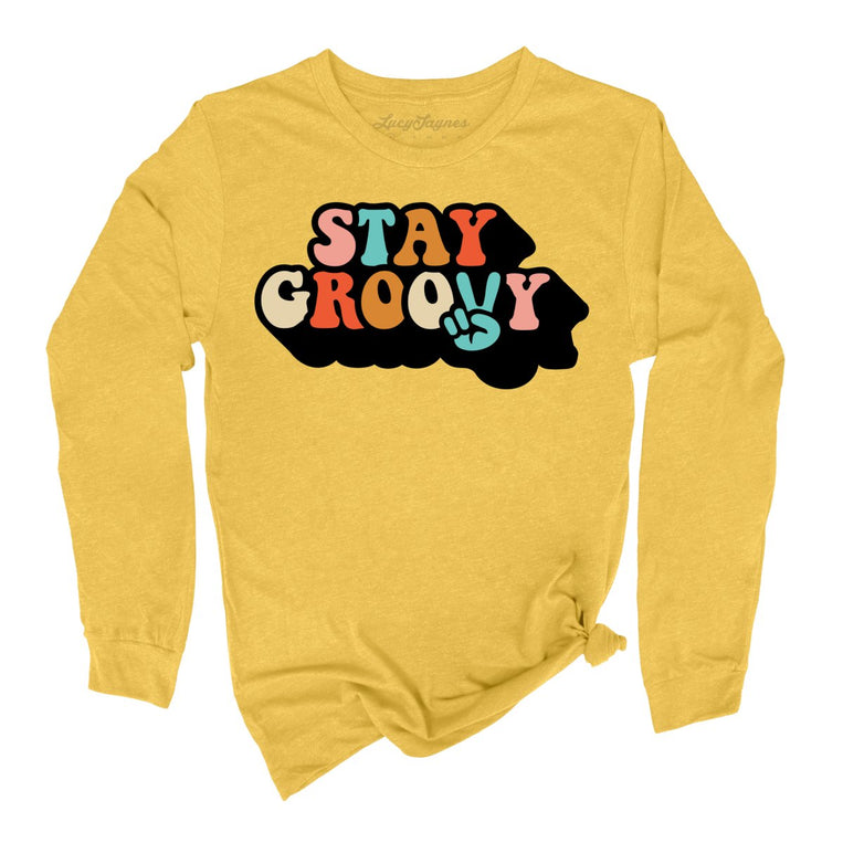 Stay Groovy - Heather Yellow Gold - Full Front