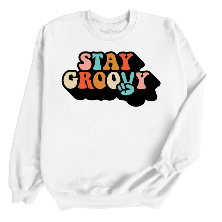 Stay Groovy - White - Full Front