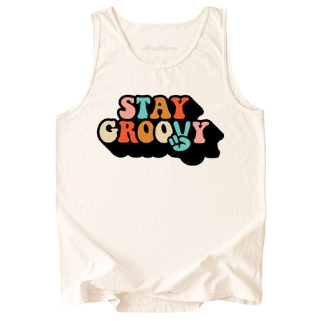 Stay Groovy Comfort Colors Tank Top