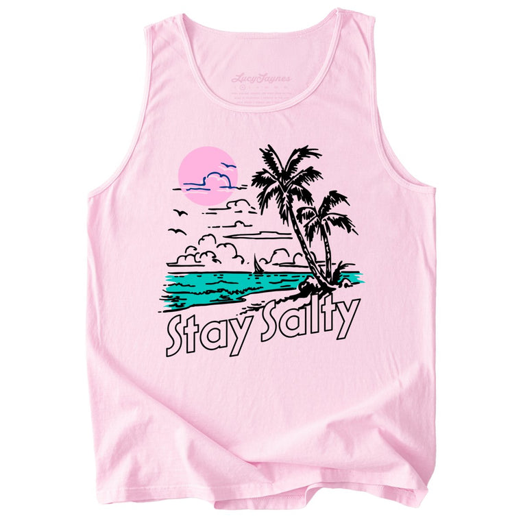 Stay Salty Comfort Colors Graphic Tank Top - Blossom