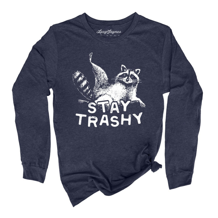 Stay Trashy - Heather Navy - 