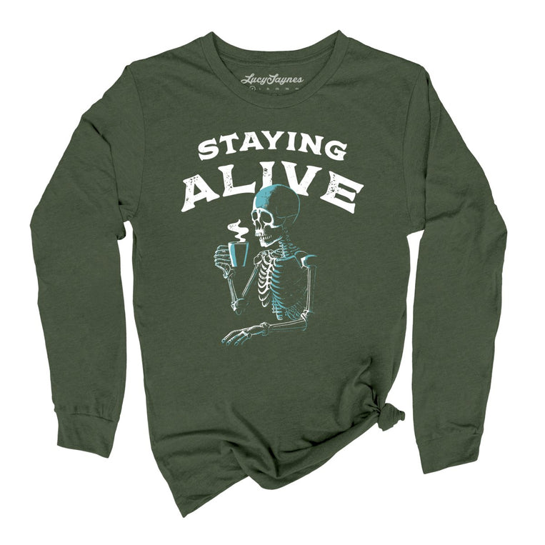 Staying Alive - Military Green - Full Front