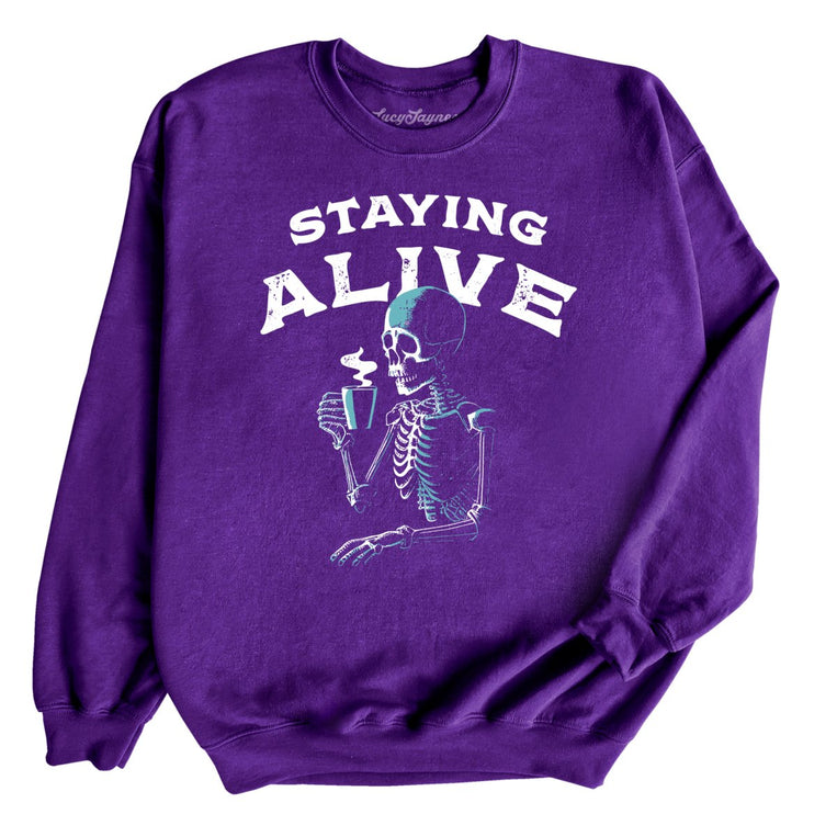 Staying Alive - Purple - Full Front