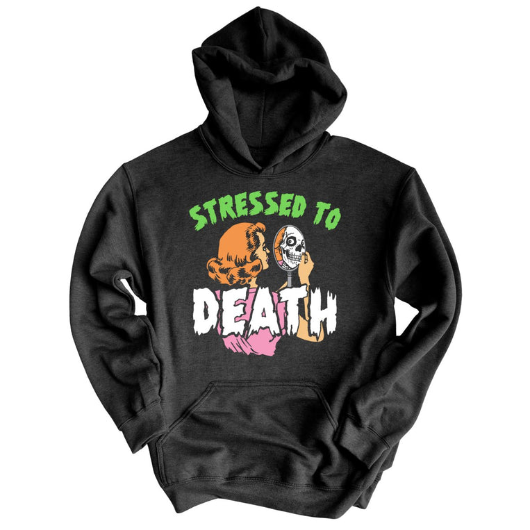 Stressed To Death - Charcoal Heather - Full Front