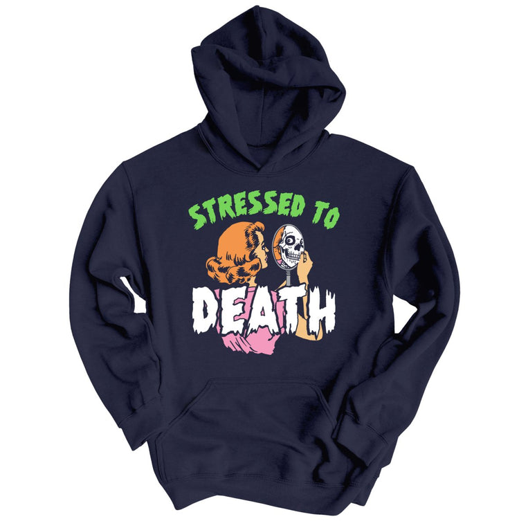 Stressed To Death - Classic Navy - Full Front