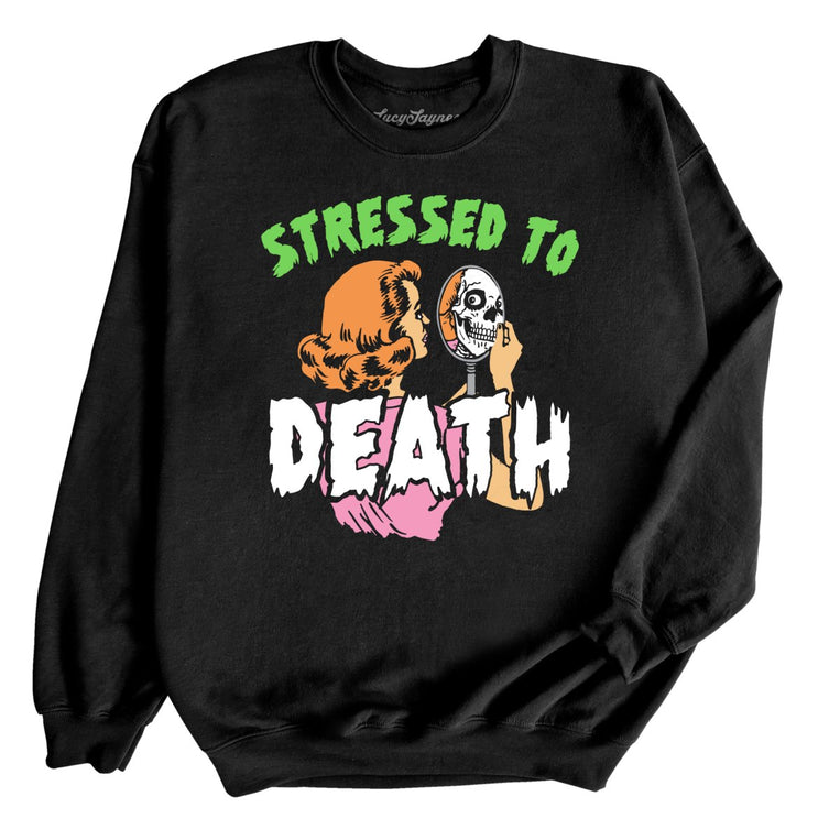 Stressed To Death - Black - Full Front