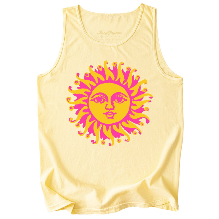 Sun Goddess Comfort Colors Graphic Tank Top - Butter