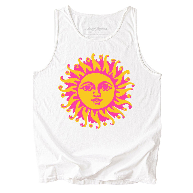 Sun Goddess Comfort Colors Graphic Tank Top - White