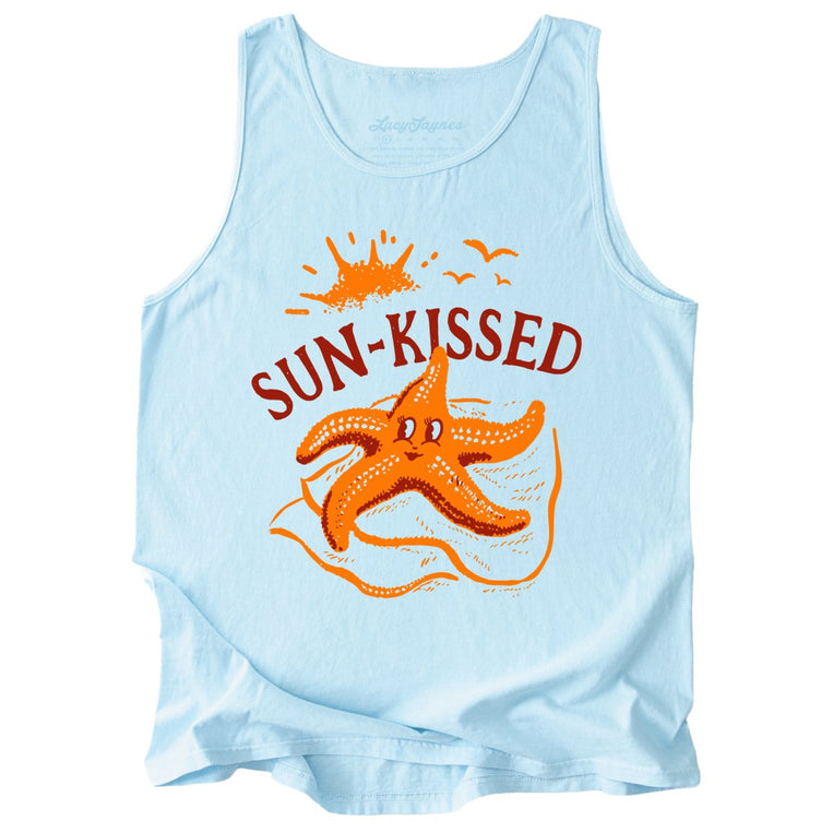 Sun-Kissed Comfort Colors Graphic Tank Top - Chambray