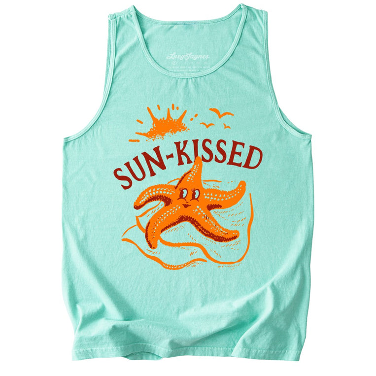 Sun-Kissed Comfort Colors Graphic Tank Top - Island Reef