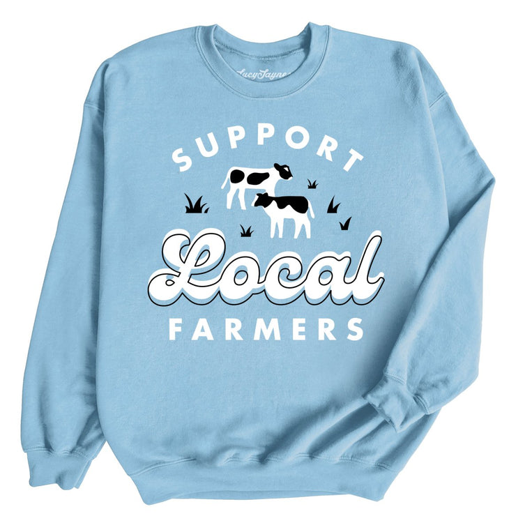 Support Local Farmers - Light Blue - Full Front