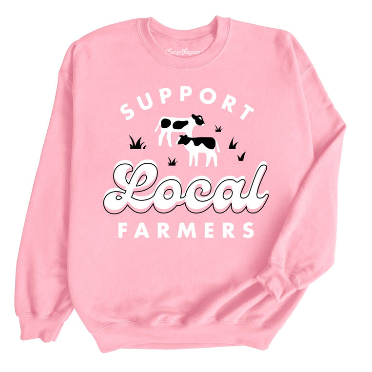 Support Local Farmers - Light Pink - Full Front