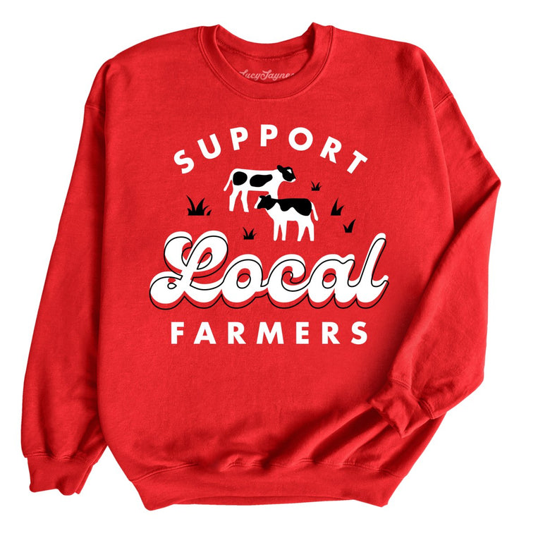 Support Local Farmers - Red - Full Front