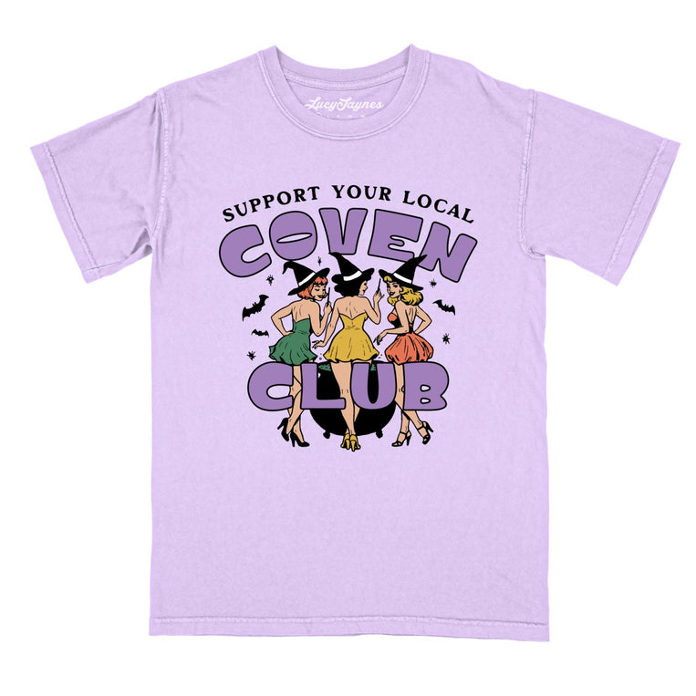 Support Your Local Coven Club - Orchid - Comfort Colors Tee