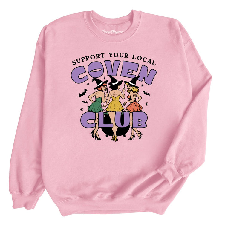 Support Your Local Coven Club - Light Pink - Unisex Sweatshirt