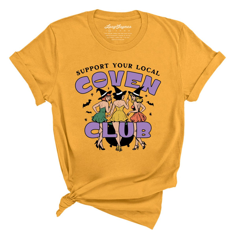 Support Your Local Coven Club - Mustard - Unisex T-Shirt